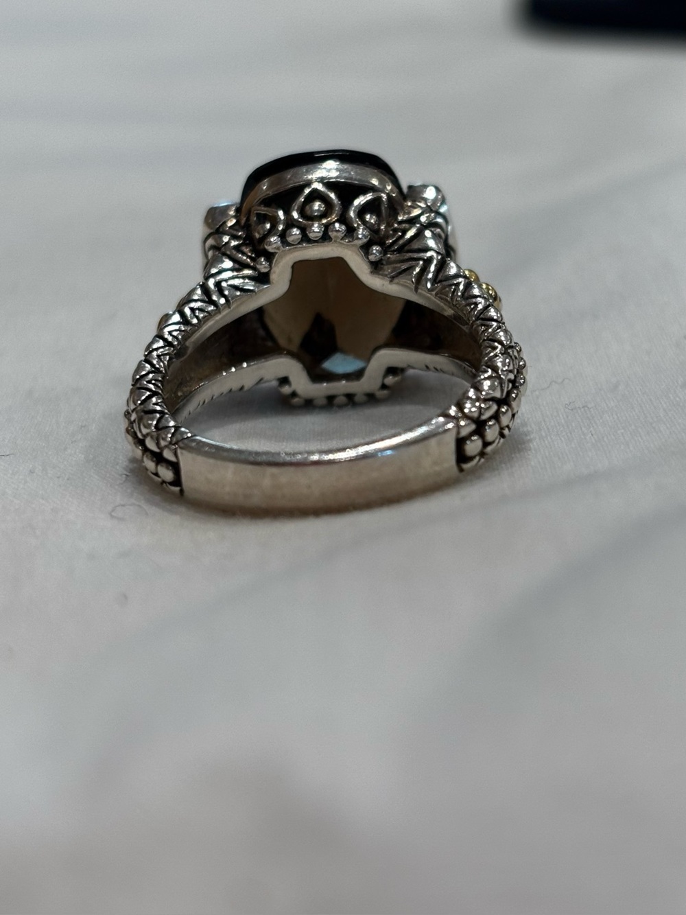 Barbara Bixby Elegant Silver and Gold Floral Ring - Picture 4 of 6